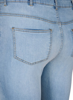 Slim fit-jeans med nötta detaljer, Light Blue, Packshot image number 3