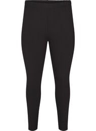 Leggings i bomull med foder, Svart
