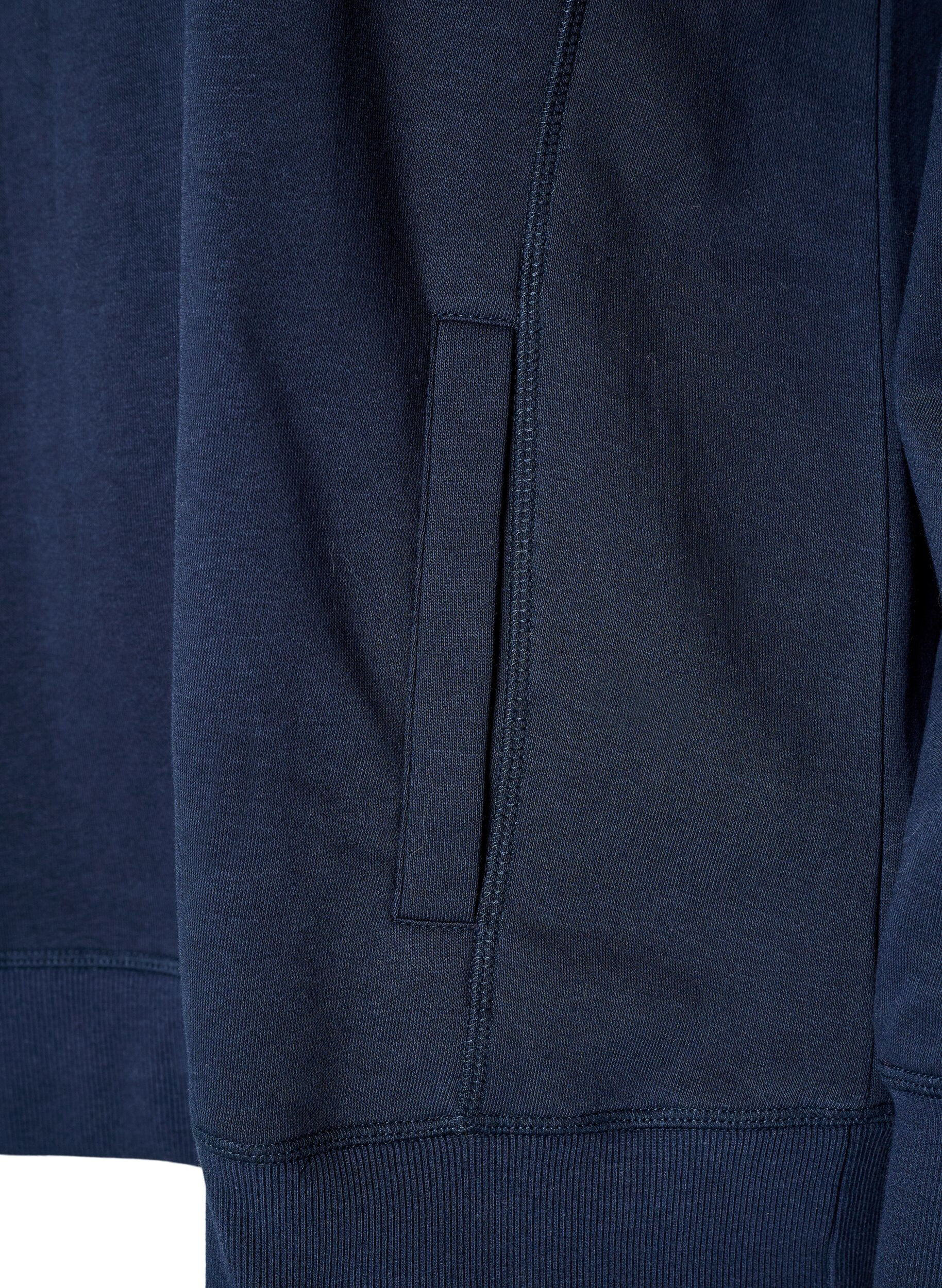 ZizziSweatshirt med h&ouml;g krage och fickor, Bl&aring;, Packshot image number 3