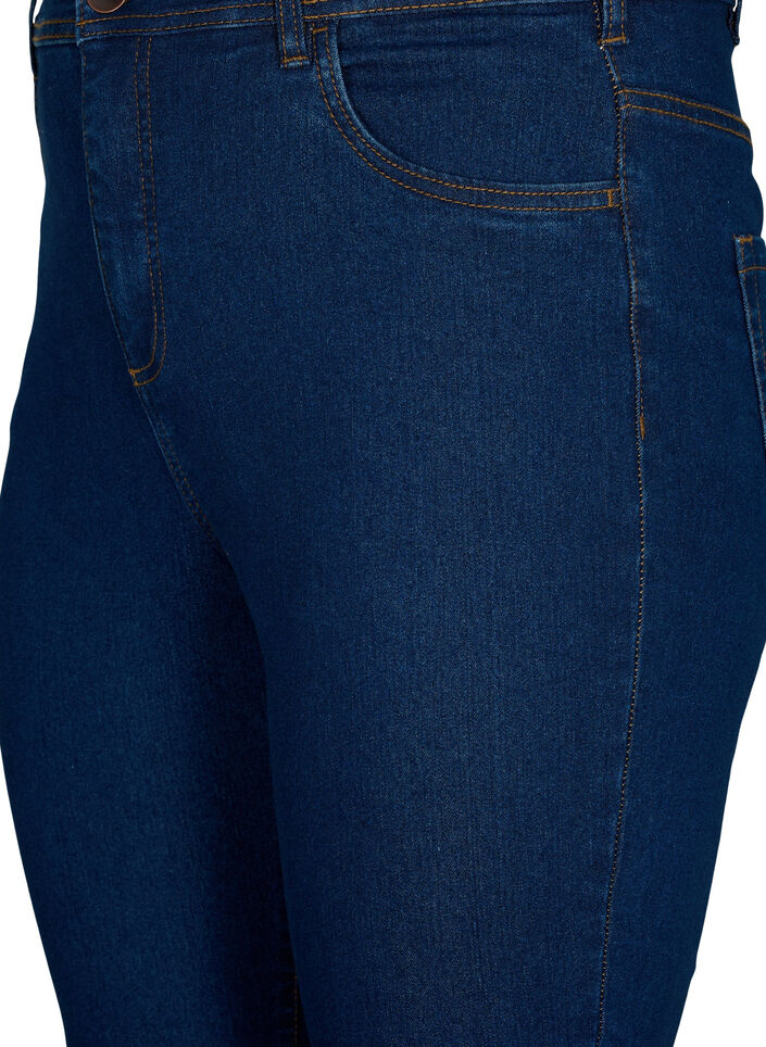 H&ouml;gmidjade jeans med bootcut, Bl&aring;, Packshot image number 2
