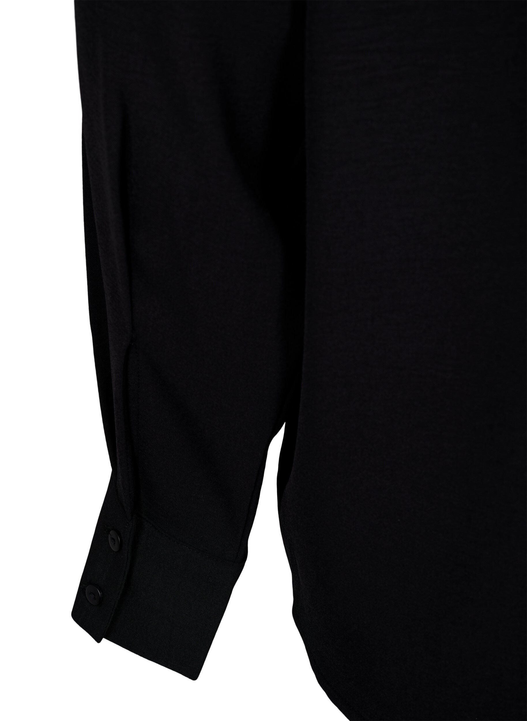 Zizzi Blus med spetsdetalj, Black, Packshot image number 3