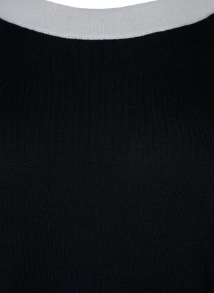 Stickad tröja med colourblock, Black Comb., Packshot image number 2