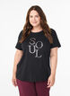 T-shirt med tryck, Svart, Model image number 0