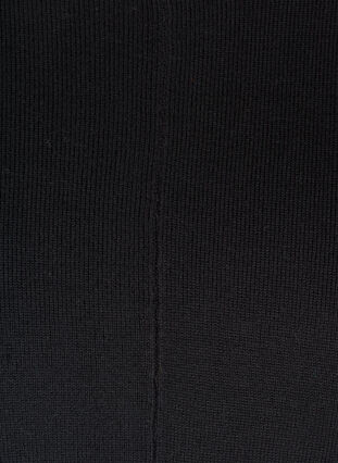 Lös stickad tröja med ribbkanter, Black, Packshot image number 2