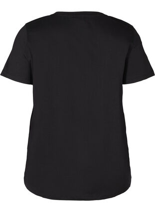 Tränings t-shirt med print, Black, Packshot image number 1