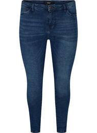 Kampanjvara – Croppade Amy jeans med slits, Blue denim