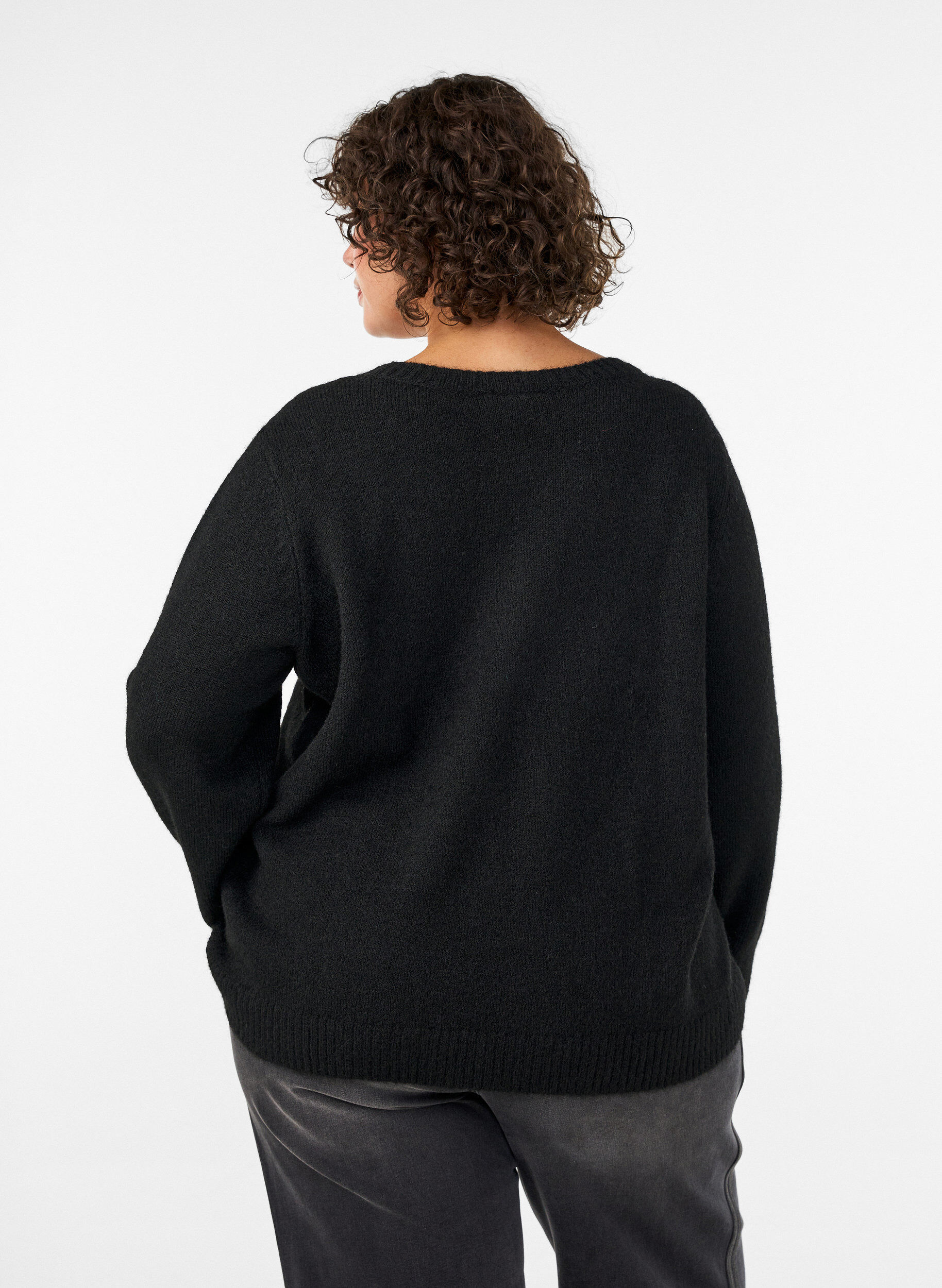 ZizziL&ouml;s rundhalsad tr&ouml;ja, Svart, Model image number 2