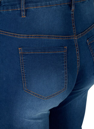Ellen bootcut jeans med hög midja, Blue denim, Packshot image number 3