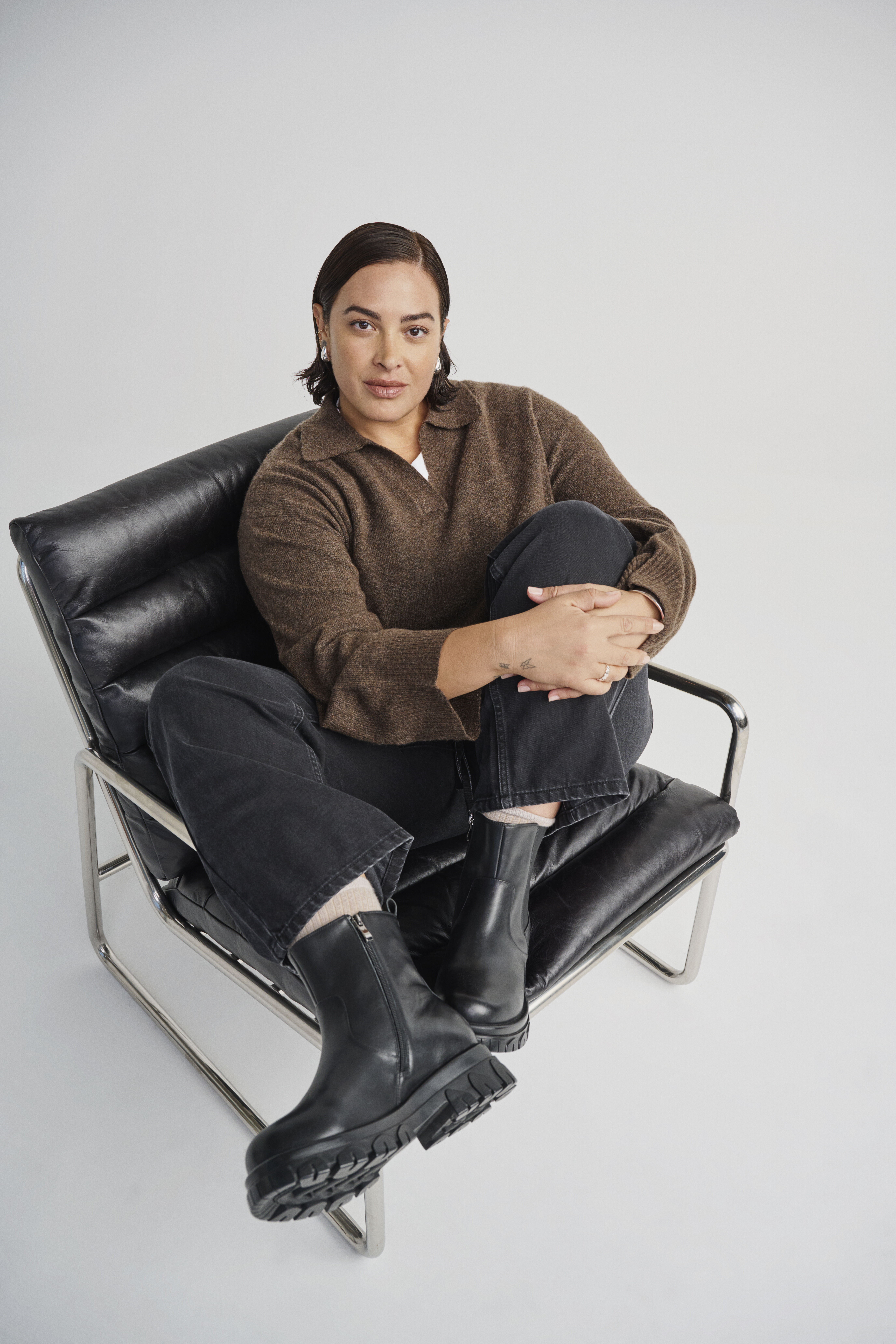 Zizzi L&auml;derk&auml;nga med dragkedja, , Model