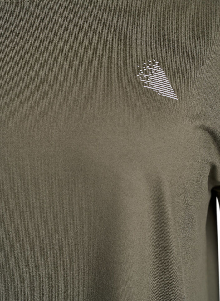 Enf&auml;rgad tr&auml;nings-T-shirt, Gr&ouml;n, Packshot image number 2