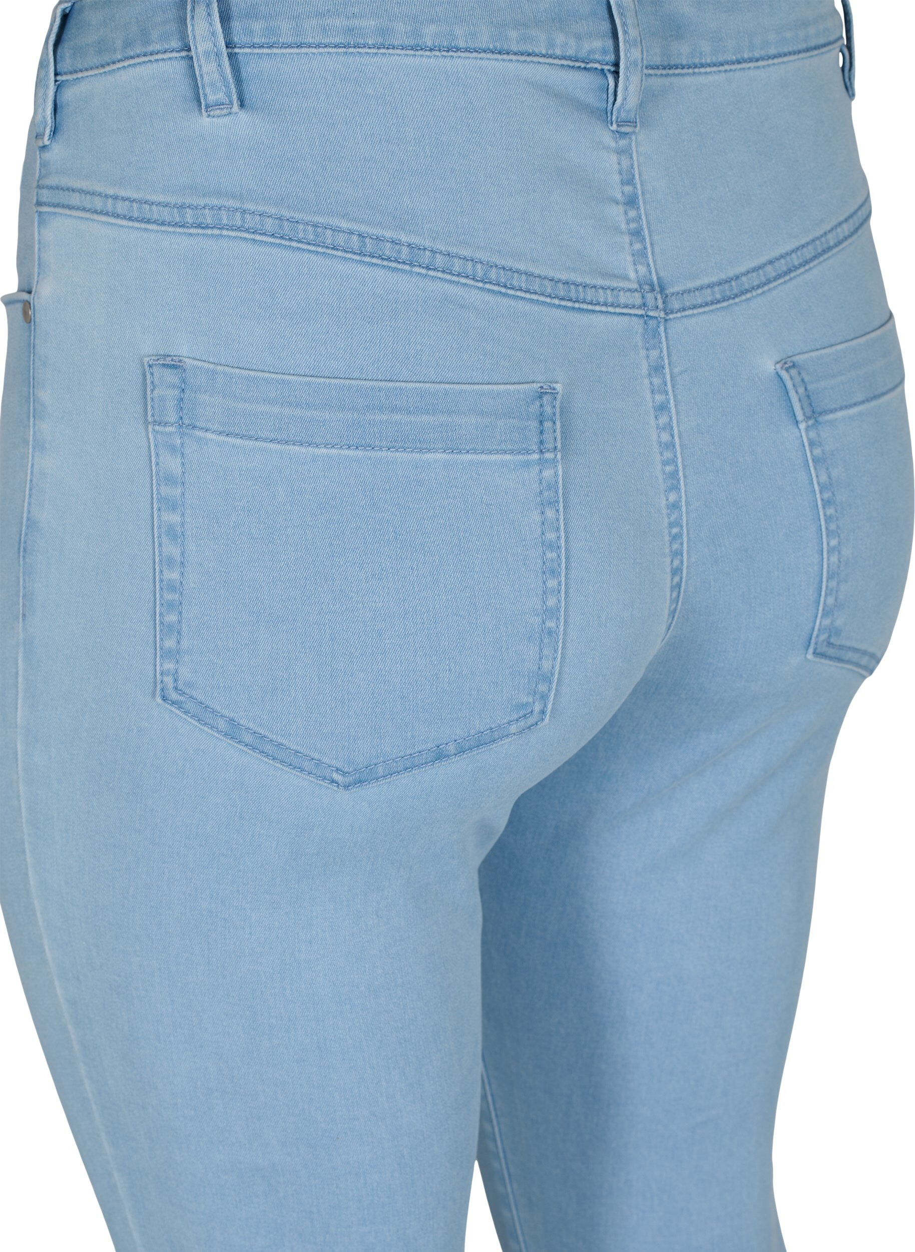 ZizziSuper slim Amy jeans med h&ouml;g midja, Ex Lt Blue, Packshot image number 3