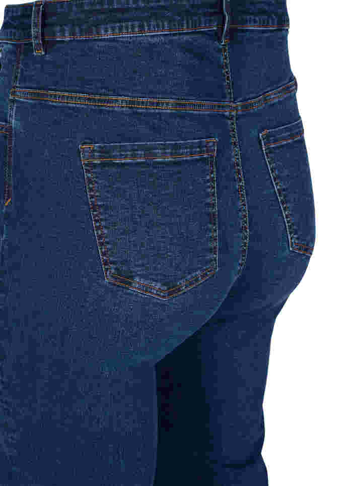 Megan Jeans med regular fit och extra hög midja, Blue denim, Packshot image number 3