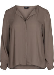 Enfärgad skjorta med V-ringning, Falcon