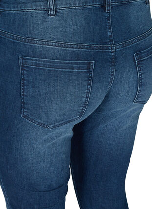 Sanna jeans med blixtlåsdetaljer, Blue denim, Packshot image number 3