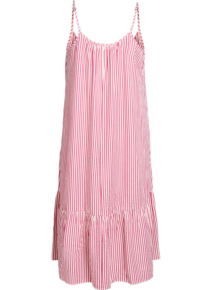 A-linjeformad sommarkl&auml;nning med r&auml;nder, Rosa, Packshot image number 1