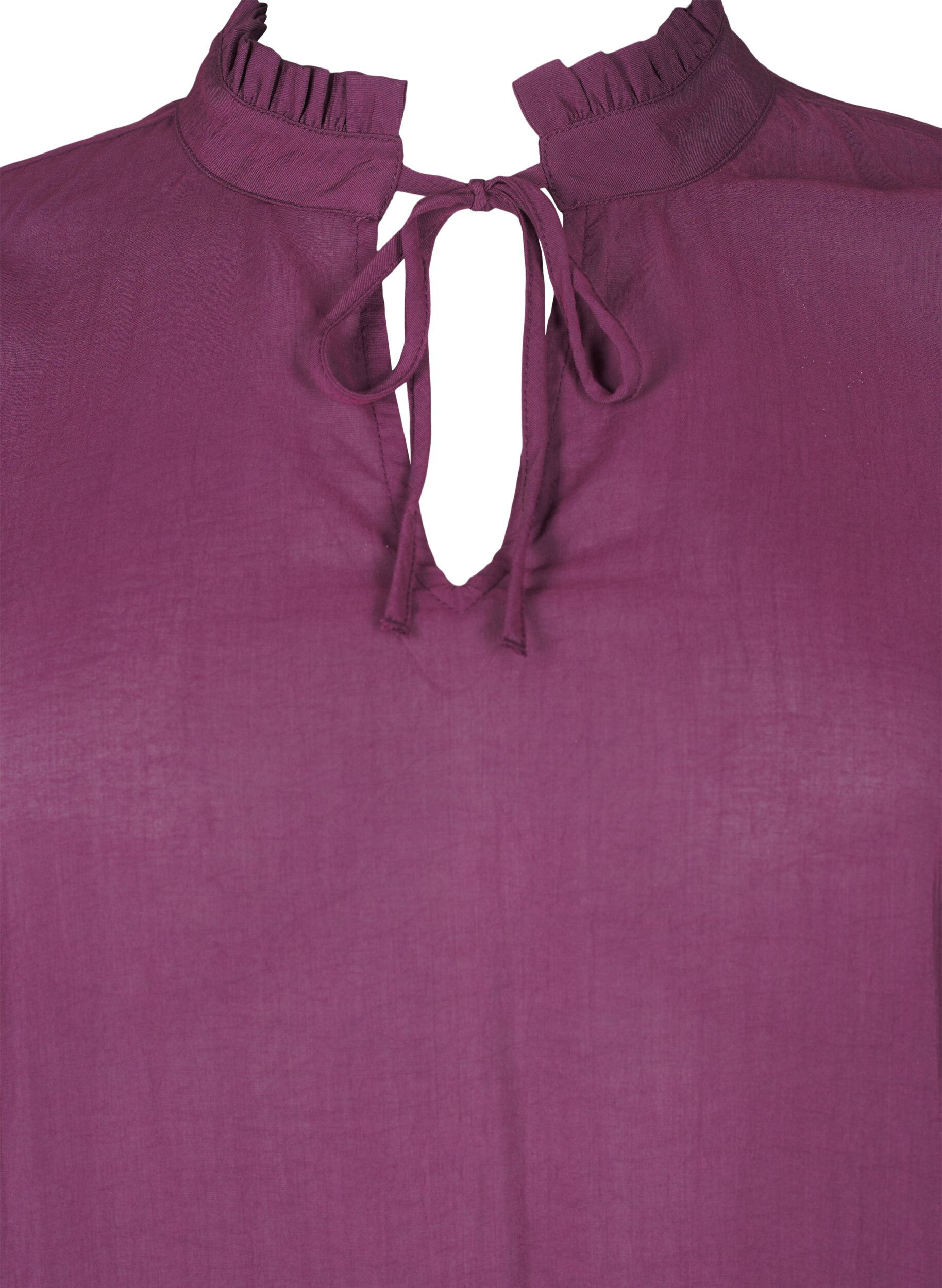 Zizzi Viskosblus med peplum, Lila, Packshot image number 2