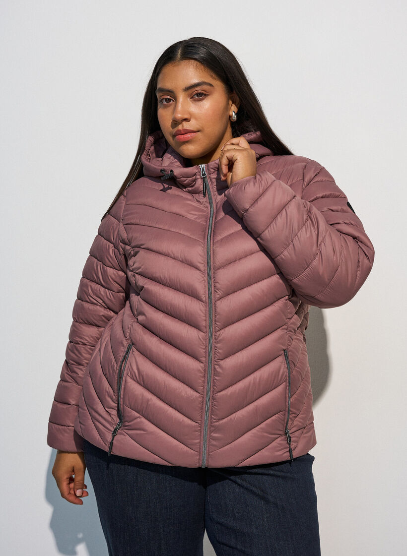 L&auml;tt jacka med huva, Rosa, Model image number 0