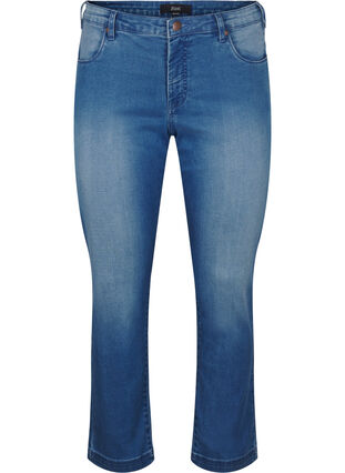 Slim fit Emily jeans med normalhög midja, Light blue, Packshot image number 0