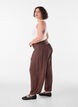 Harem-byxor med l&ouml;s passform, Brun, Model image number 2