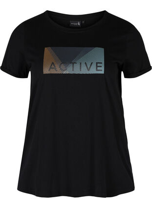  T-shirt till träning med print, Black Citadel, Packshot image number 0