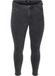 Croppade Amy jeans med blixtl&aring;s, Gr&aring;, Packshot image number 0