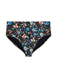 Bikinitrosa med h&ouml;g midja och blommigt m&ouml;nster, Bl&aring;