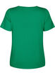 T-shirt i ribbad viskos med v-ringning, Jolly Green, Packshot image number 1