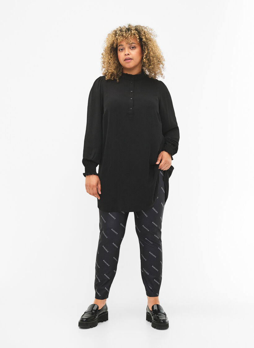 Texttryck leggings, Black Radiance, Model image number 0