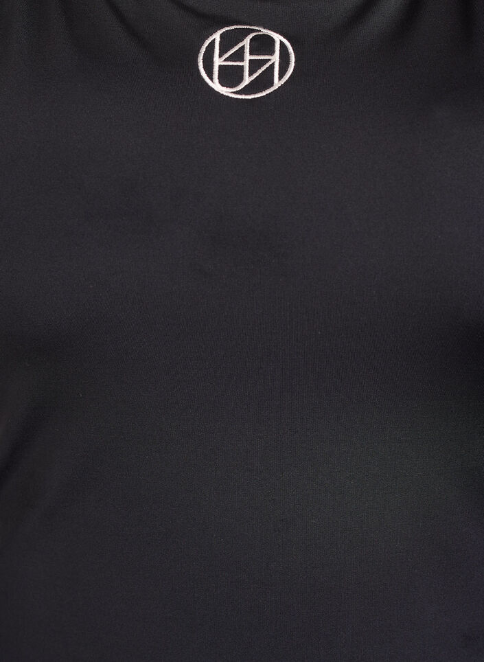 Sportbaddr&auml;kt med kontrastkant och korsade axelband, Svart, Packshot image number 2