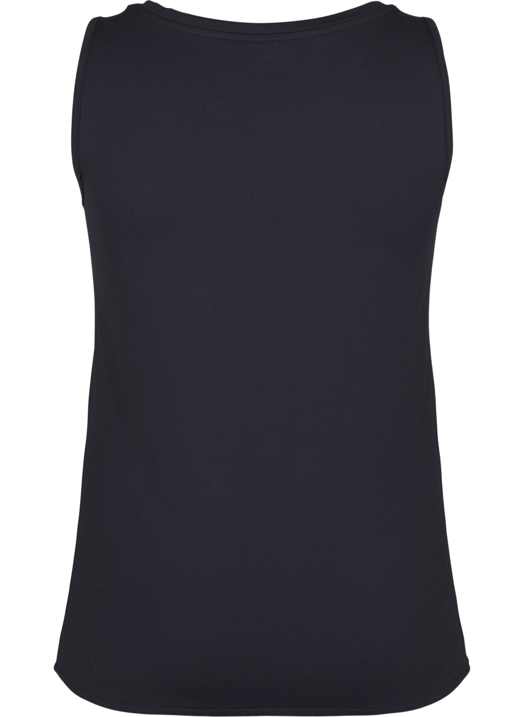 Zizzi &Aring;tsittande tr&auml;ningstopp med inv&auml;ndig silikonkant, Black, Packshot image number 1