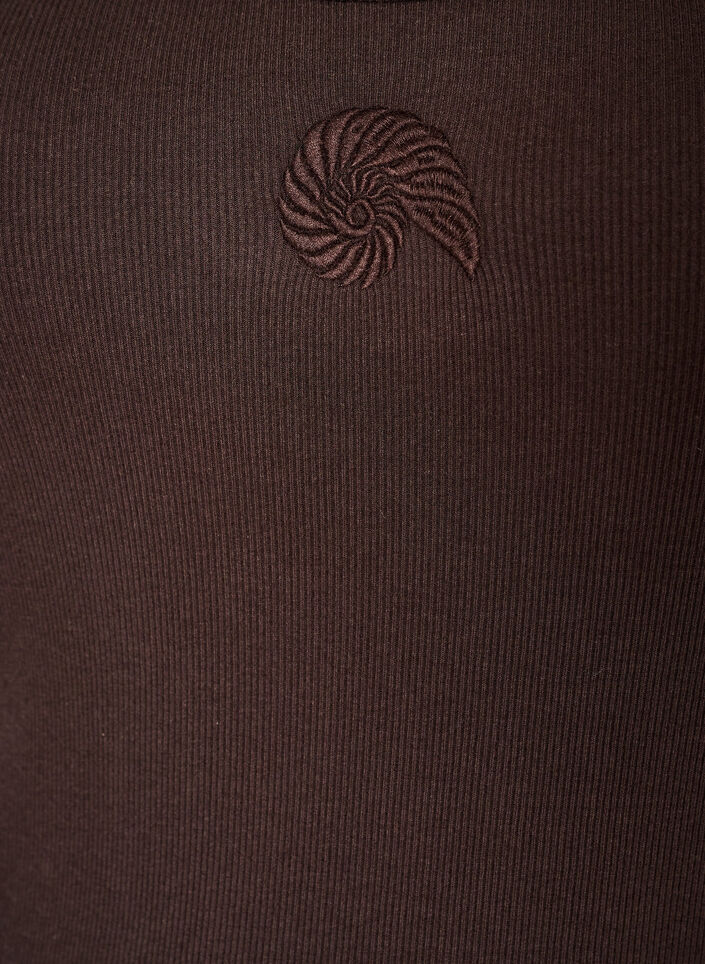 T&aring;tsittande topp med motiv, Brun, Packshot image number 2