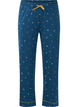 Pyjamasbyxor i bomull med tryck, Blue Opal AOP, Packshot image number 0