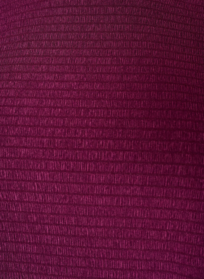 Blus i strukturerat material med v&aring;giga kanter, Lila, Packshot image number 2