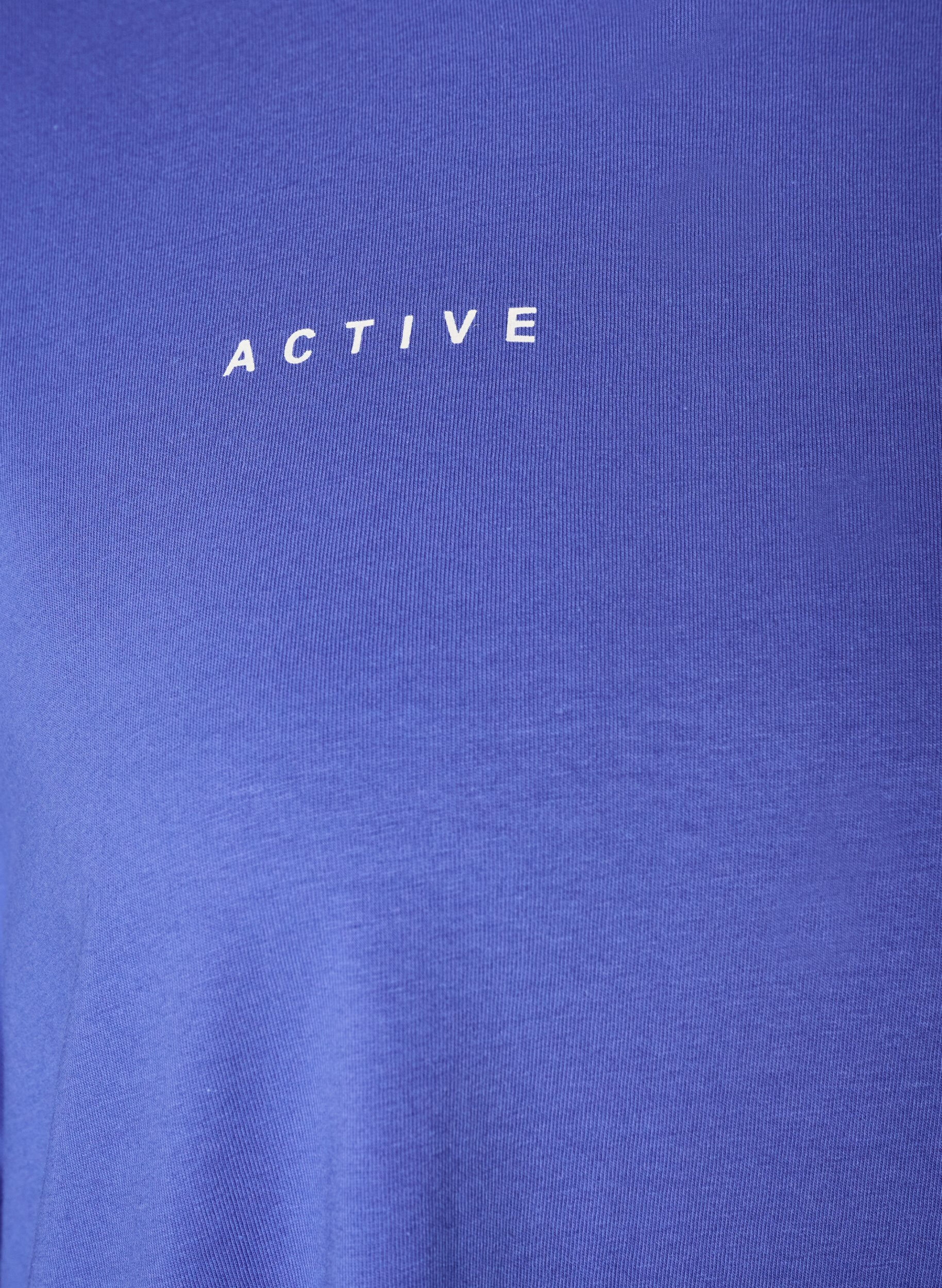 ZizziT-shirt i ekologisk bomull med ett litet motiv framtill, Bl&aring;, Packshot image number 3