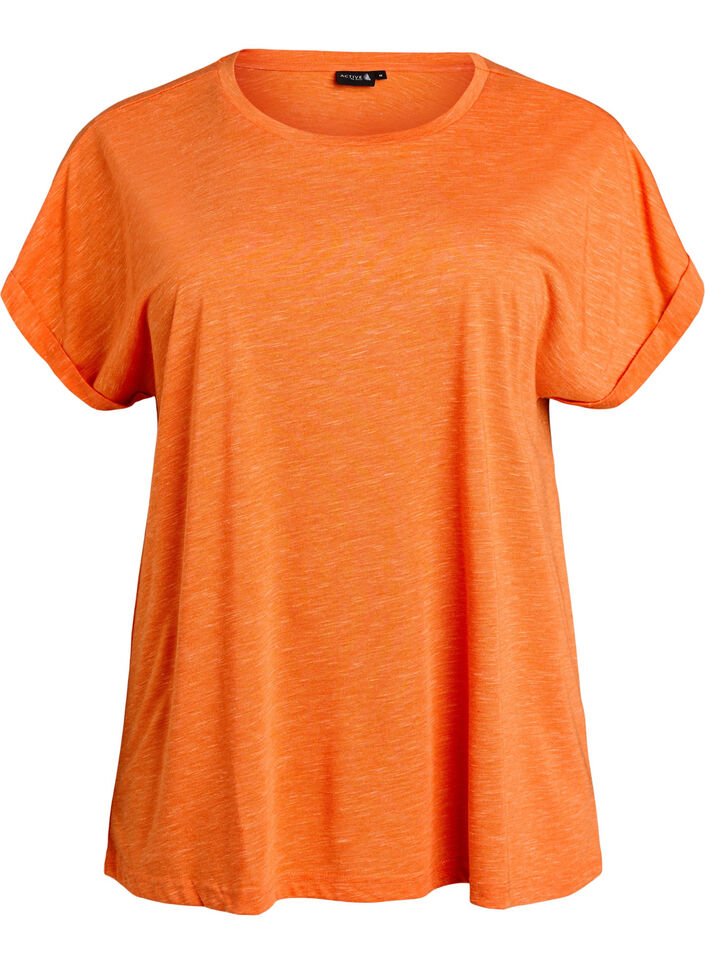 L&ouml;s tr&auml;ningst-shirt med korta &auml;rmar, Orange, Packshot image number 0