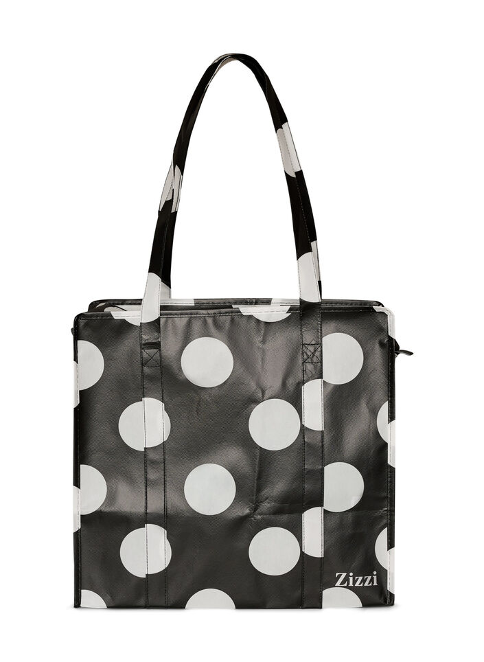 Shoppingv&auml;ska med dragkedja, Svart, Packshot image number 1