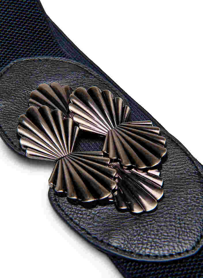 Midjebälte med silverspänne, Black, Packshot image number 1
