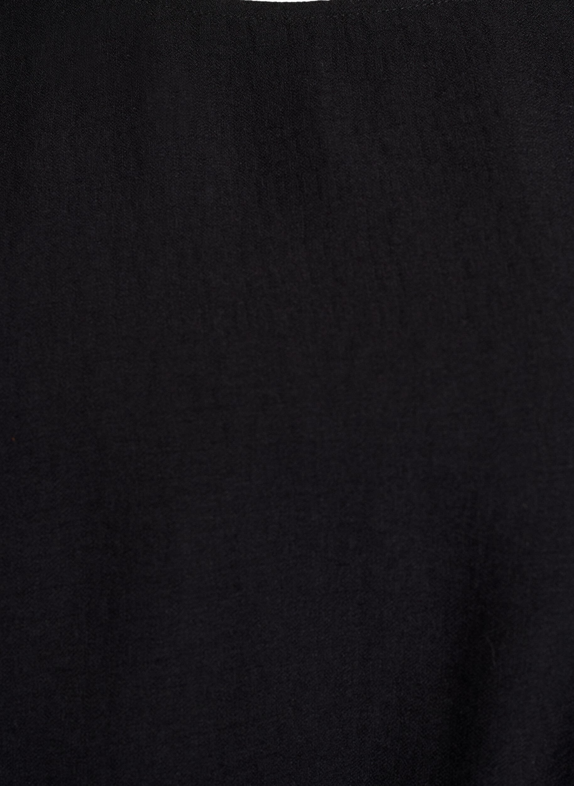 Zizzi Kort kl&auml;nning med l&ouml;s passform och knytsk&auml;rp, Svart, Packshot image number 2