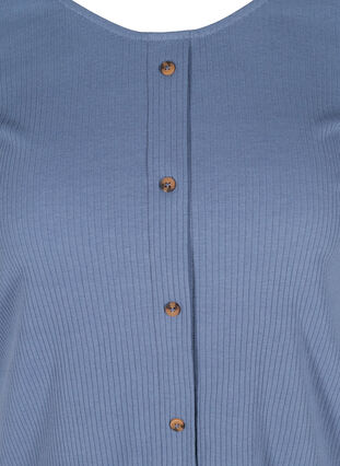 T-shirt med knappar, Vintage Indigo, Packshot image number 2