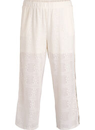 Vida spetsbyxor med kontrast&shy;r&auml;nder, Vit