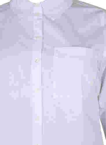 Skjorta i bomullsmix, Bright White, Packshot image number 2