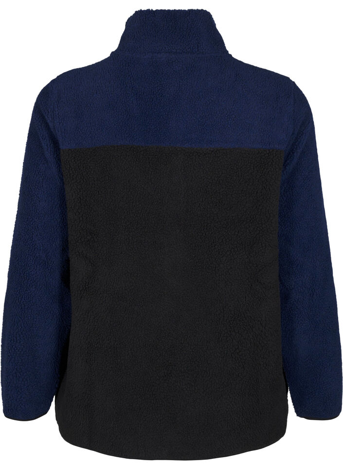 Teddyjacka med färgblock, Night Sky comb., Packshot image number 1