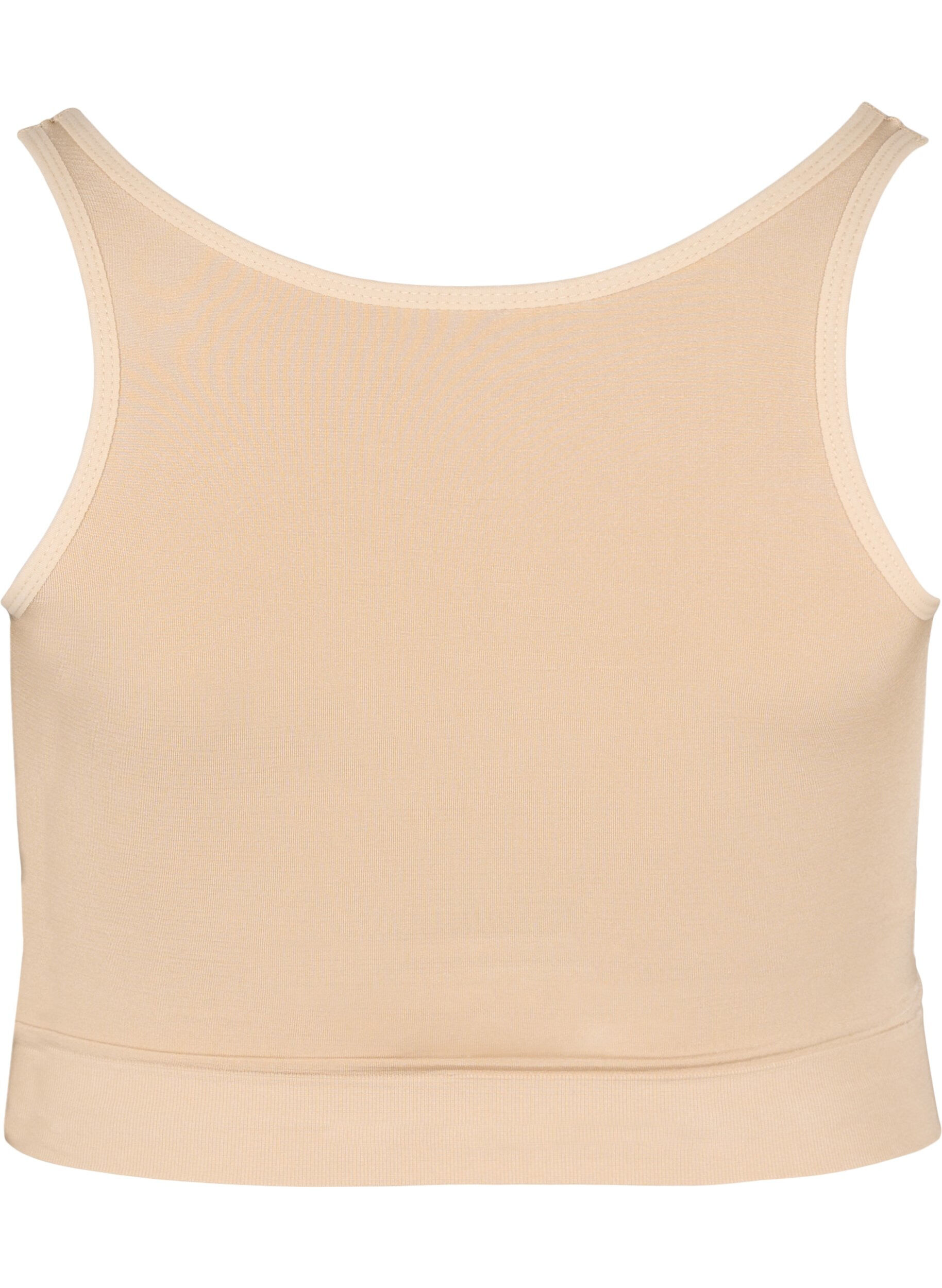 Zizzi Bh med l&auml;tt vaddering och str&auml;ngdetaljer, Nude, Packshot image number 1