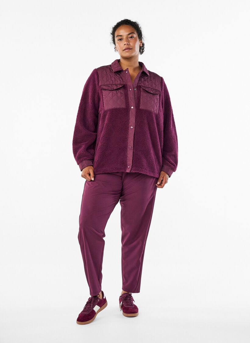 L&auml;ttviktstr&auml;ningsbyxor med fickor, R&ouml;d, Model image number 0