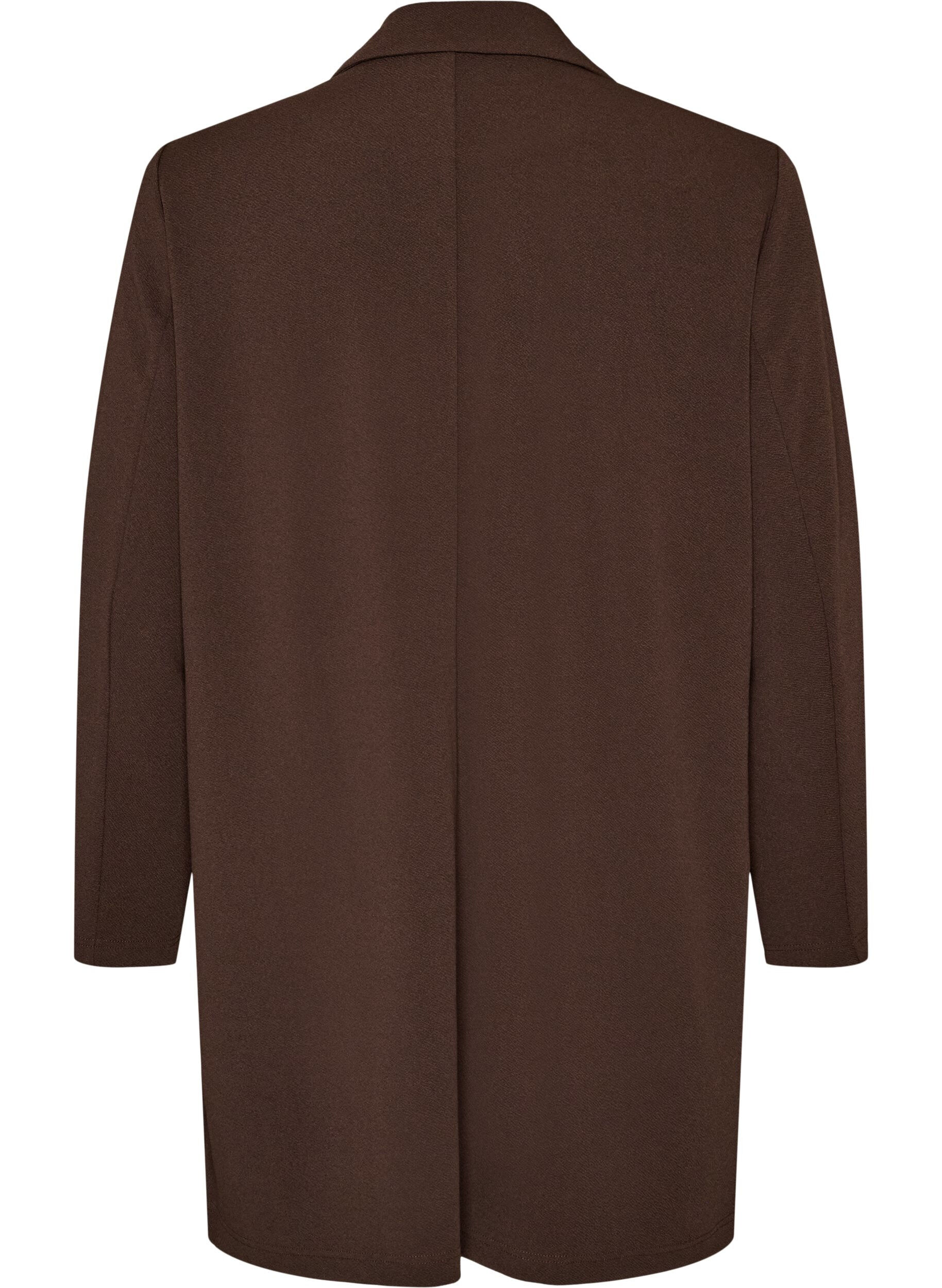 ZizziL&aring;ng kavaj med fickor, Brun, Packshot image number 1