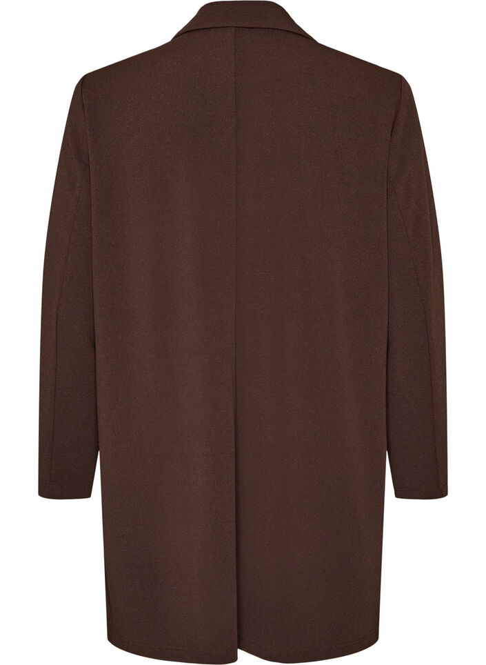 L&aring;ng kavaj med fickor, Brun, Packshot image number 1