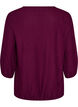 Blus med struktur och 3/4-&auml;rmar, Lila, Packshot image number 1