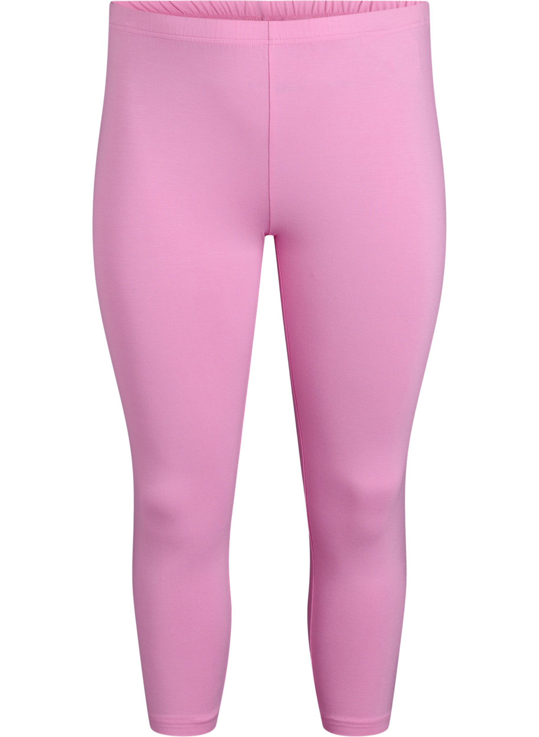 ZizziBasleggings i viskos med 3/4-delsl&auml;ngd, Rosa, Packshot image number 0