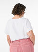 T-shirt i bomull med tryck, Vit, Model image number 2