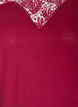 Blus med spetsinf&auml;llning och ballong&auml;rmar, R&ouml;d, Packshot image number 2